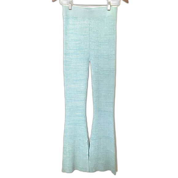 Le Ore Rimini Green Marled Ribbed Knit Stretchy Trousers Revolve Sustainable S - Picture 2 of 14